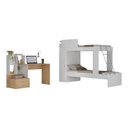 Ver imagem 1 de Conjunto Quarto Beliche com Colchão/escrivaninha Multimóveis Mp4227 Branco/rustic