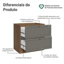 Ver imagem 3 de Balcão de Cozinha 80 cm 2 Gavetas (sem Tampo) Rustic/Cinza Vik Madesa
