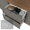 Ver imagem 6 de Balcão de Cozinha 80 cm 2 Gavetas (sem Tampo) Rustic/Cinza Vik Madesa