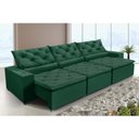 Ver imagem 2 de Sofá Monaco Retratil e Reclinavel 3,52 Mts Suede Verde Sd Estofados