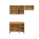 Ver imagem 4 de Cozinha Modulada Compacta 3 Peças 6 Portas e 3 Gavetas 100% MDF 200cm Barbados Espresso Móveis Bege/Amêndoa/Off White