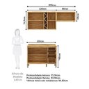 Ver imagem 5 de Cozinha Modulada Compacta 3 Peças 6 Portas e 3 Gavetas 100% MDF 200cm Barbados Espresso Móveis Bege/Amêndoa/Off White
