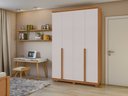 Ver imagem 7 de Guarda-Roupas 4 Portas 2 Gavetas 100% MDF Alonzo sem Espelho e com Pés - Lp - Rei de Casa Amendoa Cl