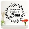 Adesivo Parede Frase Seja Feita Vontade Deus 4 - 1