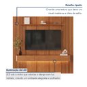 Ver imagem 7 de Painel Rack para TV até 75 Polegadas 3 Gavetas 234CMX250CM Ripado com LED 100% MDF Apolo