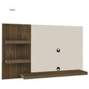 Ver imagem 3 de Sala de Estar Painel Tv 47'' Mesa Centro e Buffet Chess Pinho Ripado/off White