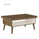 Ver imagem 2 de Sala de Estar Painel Tv 47'' Mesa Centro e Buffet Chess Pinho Ripado/off White