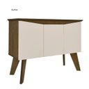 Ver imagem 4 de Sala de Estar Painel Tv 47'' Mesa Centro e Buffet Chess Pinho Ripado/off White