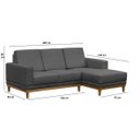 Ver imagem 3 de Sofá 3 Lugares com Chaise Cronus Cinza