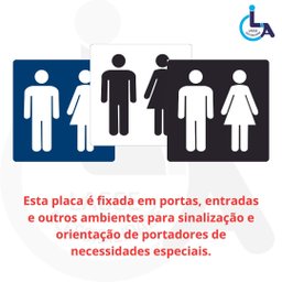 Placa Banheiro Masculino e Feminino 15x15 Acrílico - 5