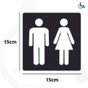 Ver imagem 2 de Placa Banheiro Masculino e Feminino 15x15 Acrílico