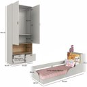 Ver imagem 3 de Quarto Infantil com Cama Solteiro Montessoriana com Iluminação LED e Guarda-Roupas Lille Bege/Arenas