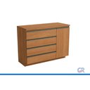 Ver imagem 2 de Gaveteiro p/ Escritório Balcão Liga 1 Pta 120cm Canela Kappesberg