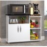 Balcão Fruteira Armário Preto para Armazenamento Cozinha Base Micro-Ondas - 3