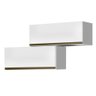 Aparador Suspenso com 2 Portas Basculantes 100% Mdf Branco Soal Shop Jm - 2