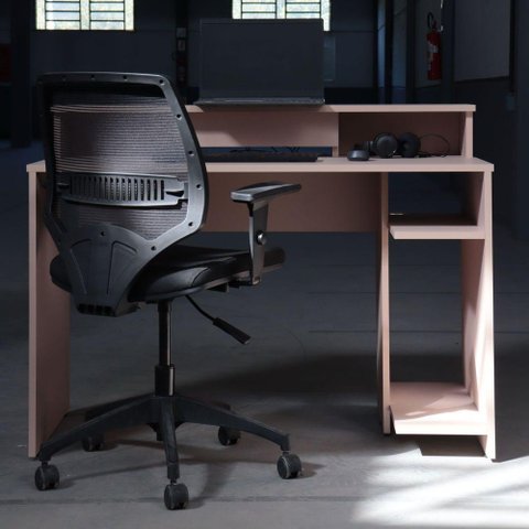 Estação de Trabalho ( L.1200) Cpu Sal Rosa - Mdf Arauco