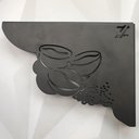 Ver imagem 4 de Par Mãos Francesas Decorativas 20cm Cantinho do Café Grãos Preto Aço