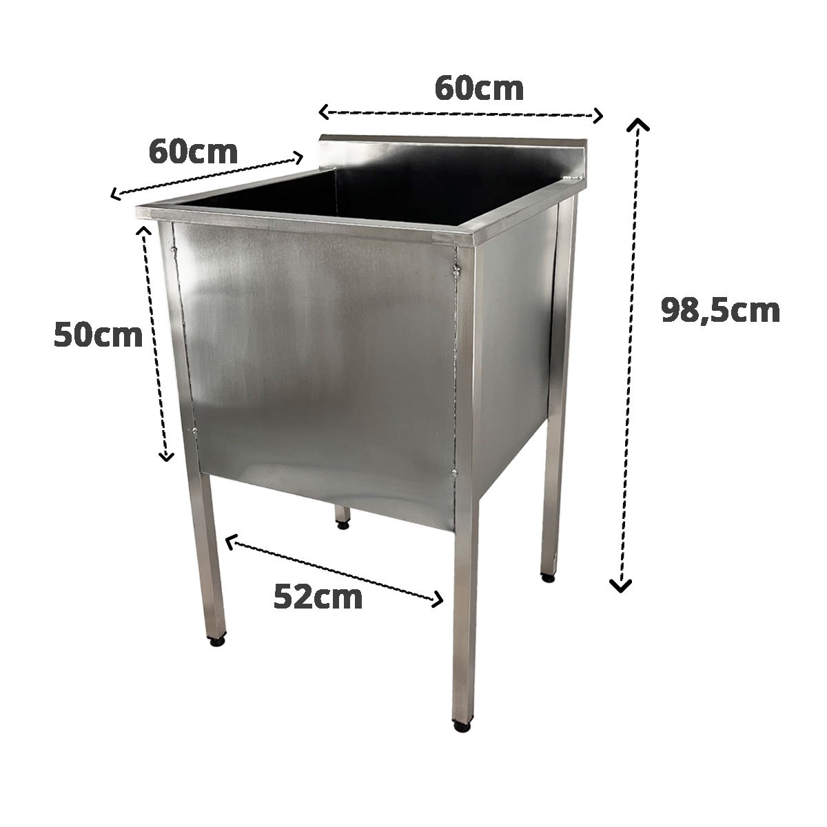 Tanque Industrial Inox 60x60x90 Cm Nortinox - 8