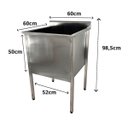 Ver mais imagens de Tanque Industrial Inox 60x60x90 cm Nortinox