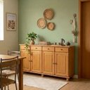 Ver imagem 1 de Buffet Aparador 4 Portas e 4 Gavetas 100% Madeira Maciça 168,9x85,5x43cm Rústico