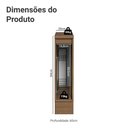 Ver imagem 3 de Balcão Porta-temperos 20cm 1 Porta (com Tampo) Rustic/branco Veludo Lux Madesa