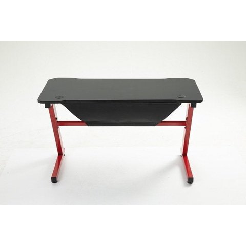 Mesa Gamer Pelegrin Pel-003P Preta e Vermelha Metal e MDF