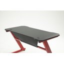 Ver imagem 2 de Mesa Gamer Pelegrin Pel-003P Preta e Vermelha Metal e MDF