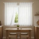 Ver imagem 1 de Cortina Renda Cozinha Tulipa Branca 2,00LARG X 1,30ALT