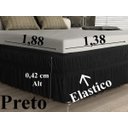Ver imagem 4 de Saia para Cama Box Solteiro: Preto