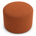 Ver imagem 2 de Puff Decorativo Redondo Orgânico 52x37 cm Linho Bouclé Terracota