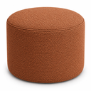 Ver imagem 3 de Puff Decorativo Redondo Orgânico 52x37 cm Linho Bouclé Terracota