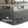 Saia para Cama Box Casal King: Chumbo - 4