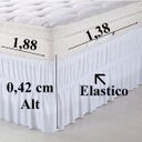 Ver imagem 4 de Saia para Cama Box Casal Queen: Branca