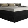 Saia para Cama Box Casal Queen: Preto - 1