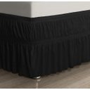 Ver imagem 1 de Saia para Cama Box Casal Padrão: Preto