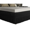 Ver imagem 4 de Saia para Cama Box Casal Padrão: Preto