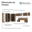 Ver imagem 4 de Quarto Completo Casal 580 cm Guarda-Roupa de Canto com Espelhos Rustic/Crema Neo Madesa 02