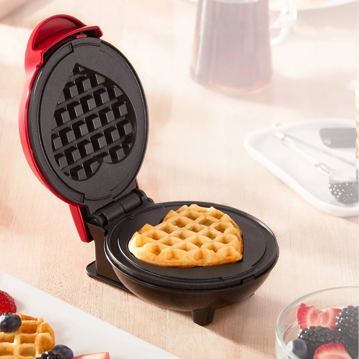 Máquina de Waffle Coração 110v:verde Água - 2