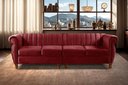 Ver imagem 2 de Sofá Realeza 4 Lugares Cor:suede Bordô 110
