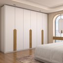 Ver imagem 1 de Guarda-roupa Casal Supreme 6 Portas 4 Gavetas 100% Mdf Branco - Panorama Móveis