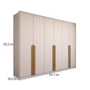 Ver imagem 4 de Guarda-roupa Casal Supreme 6 Portas 4 Gavetas 100% Mdf Branco - Panorama Móveis