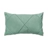 Capa para Almofada Drapeada em Veludo Retangular Verde Menta - 1