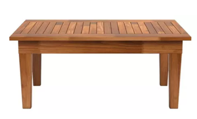 Mesa Madeira Centro Rustica 80x40 Ripada Cor Castanho - 3