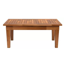 Mesa Madeira Centro Rustica 80x40 Ripada Cor Castanho - 3
