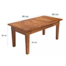 Mesa Madeira Centro Rustica 80x40 Ripada Cor Castanho - 2