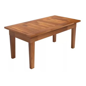 Mesa Madeira Centro Rustica 80x40 Ripada Cor Castanho