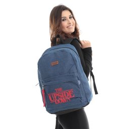 Mochila Escolar Stranger Things para Notebook MJ48906SA - Azul escuro - 1 Mochila Escolar Stranger Things para Notebook MJ48906SA - Azul escuro - 1