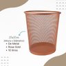 Lixeira Aramada Escritório Rose Gold 10l - 3