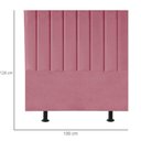 Ver imagem 3 de Cabeceira Estofada Cama Solteiro 100 Cm Luna Suede e Frame Cor:rosa