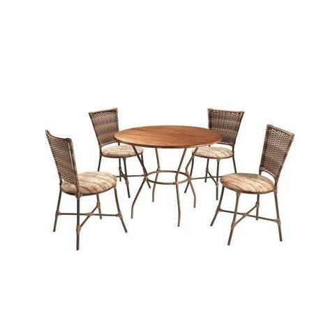 Conjunto 4 Cadeiras 1 Mesa Madeira Green Marrom/Carvalho